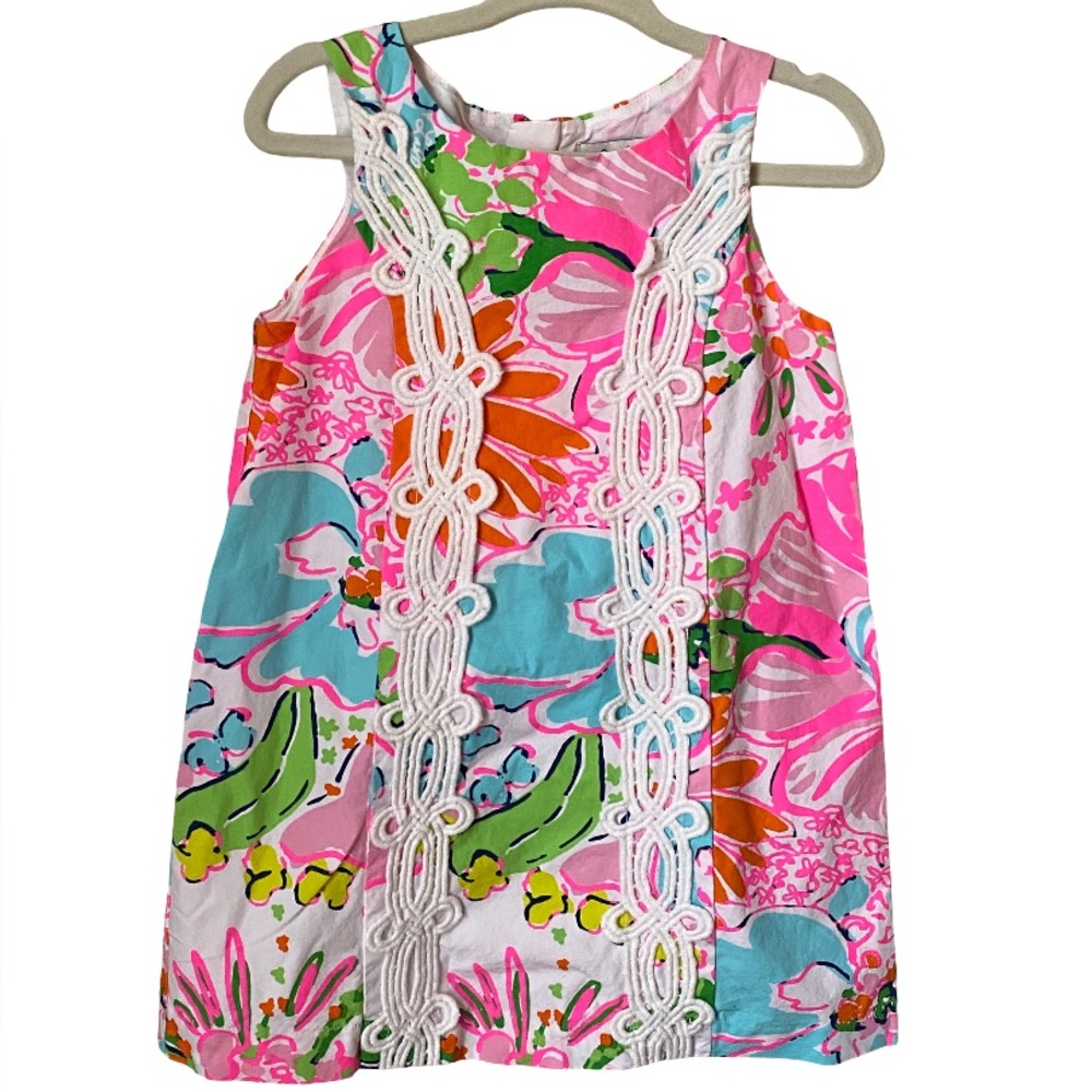 Lilly Pulitzer for Target vibrant tropical embroidered floral dress size 2T